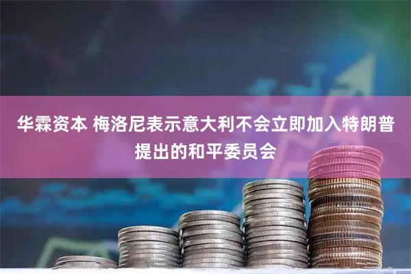 华霖资本 梅洛尼表示意大利不会立即加入特朗普提出的和平委员会
